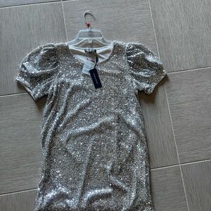 Silver Mini Dress
